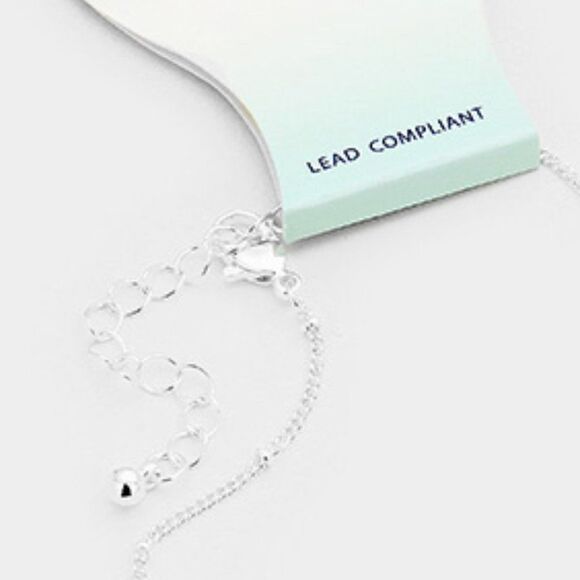 Anklet Sea Glass Metal Crab Detail Ankle Bracelet - Picture 3 of 7